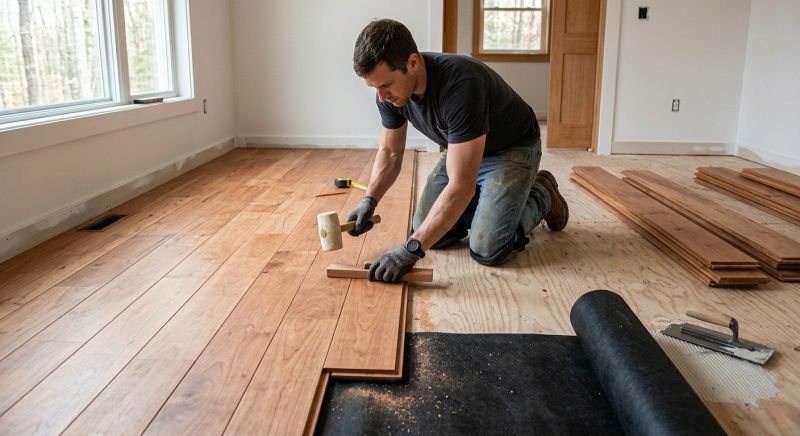 Cherry Floor Installation in Dagsboro, DE