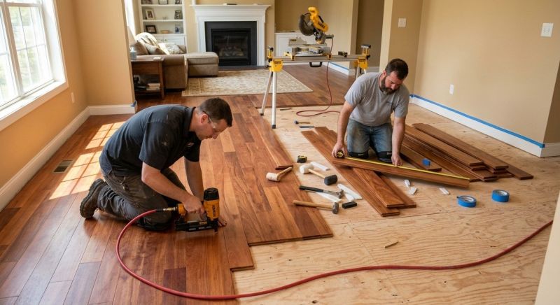 Cherry Floor Installation in Lewes, DE