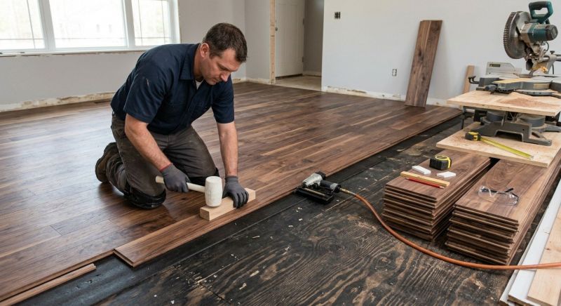 Walnut Flooring Installation in Sussex County, DE